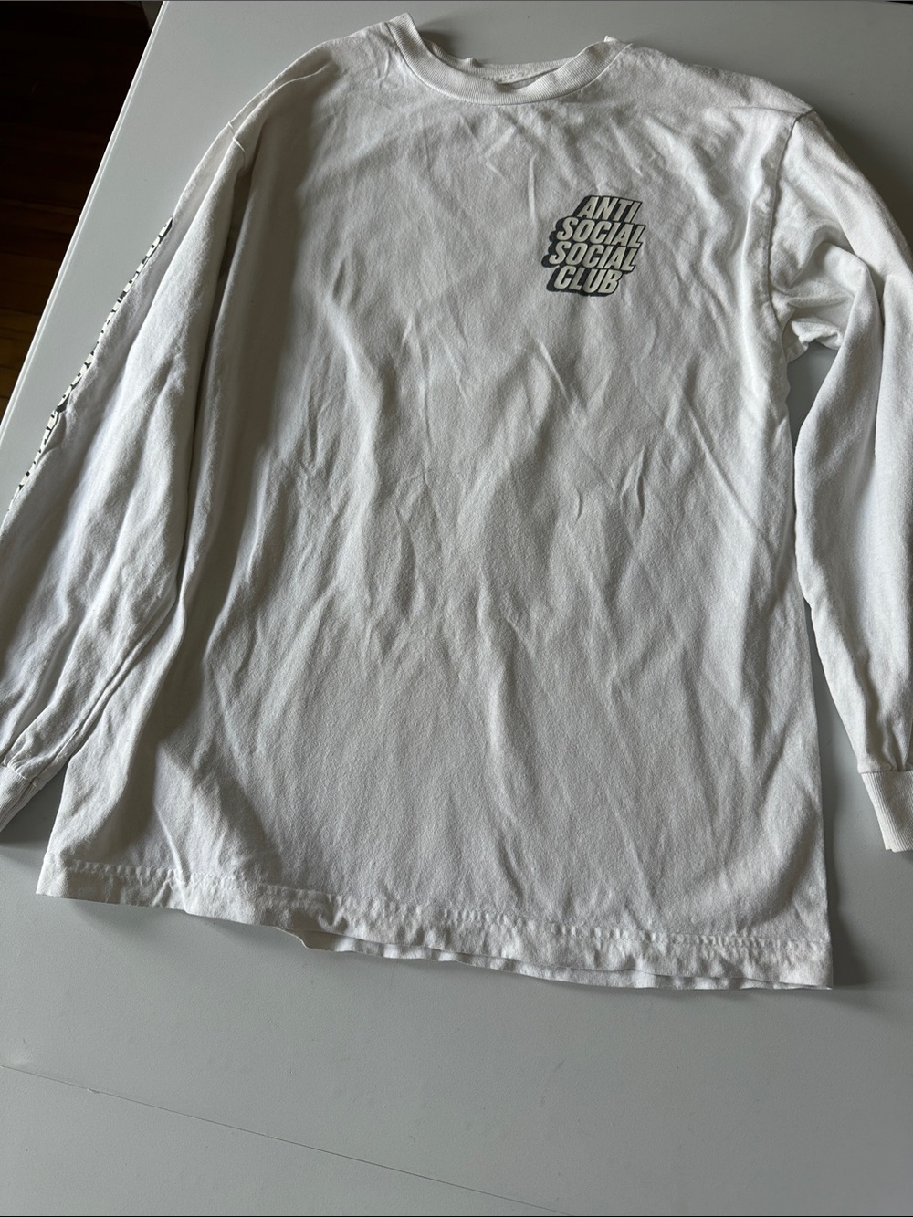UNISEX Anti Social Social Club White Long Sleeve Graphic Tee
